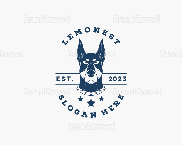 Doberman Dog Kennel Logo