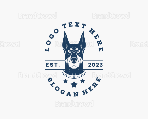 Doberman Dog Kennel Logo