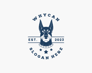 Doberman Dog Kennel Logo