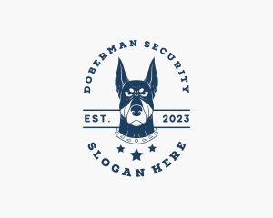 Doberman Dog Kennel logo design