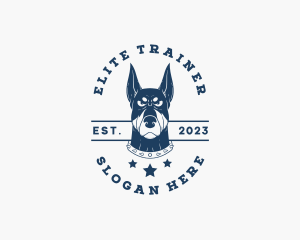 Doberman Dog Kennel logo design