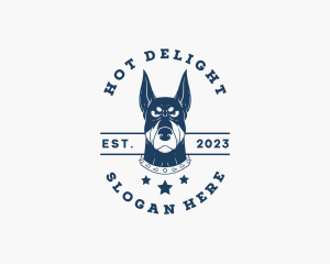 Doberman Dog Kennel logo design