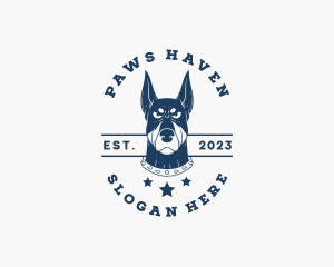 Doberman Dog Kennel logo design