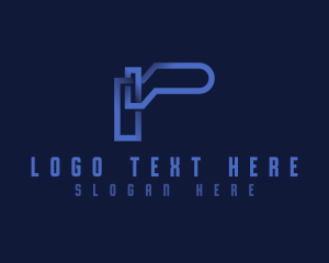Telecommunications - Cyber Tech Letter P logo design