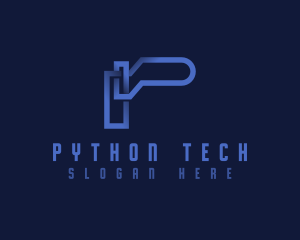 Cyber Tech Letter P logo design