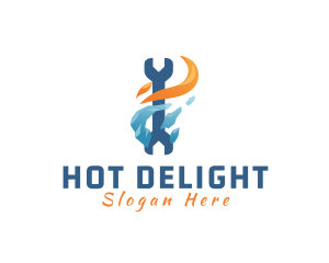 Hot Cold Wrench logo design