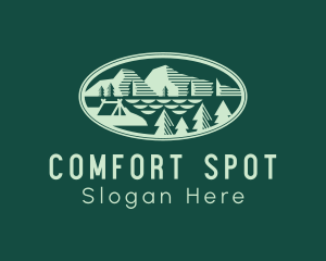 Rural Mountain Campground logo design