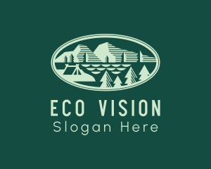 Rural Mountain Campground logo design