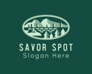 Rural Mountain Campground logo design