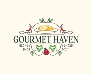 Gourmet Restaurant Cuisine logo design