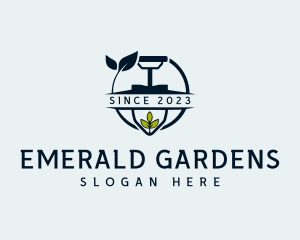 Landscaper Garden Shovel logo design