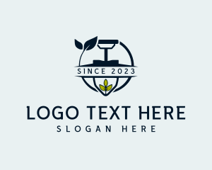Landscaper Garden Shovel logo design