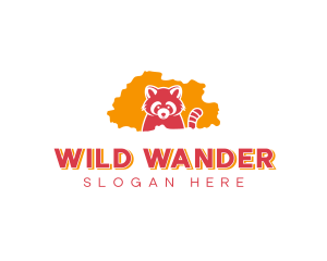 Raccoon Animal Wildlife logo design