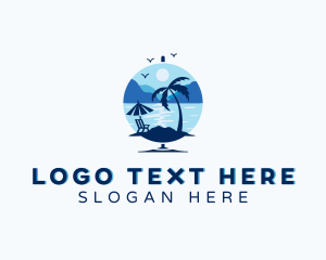Travel Agency - Island Beach Resort logo design