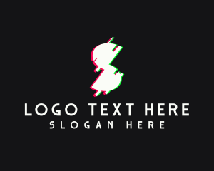 Programmer - Anaglyph Glitch Letter S logo design