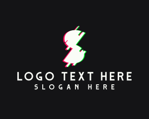 Anaglyph - Anaglyph Glitch Letter S logo design