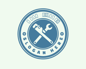 Drainage - Plumbing Pipe Wrench logo design