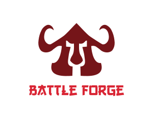 Fight - Warrior Helmet Horns logo design