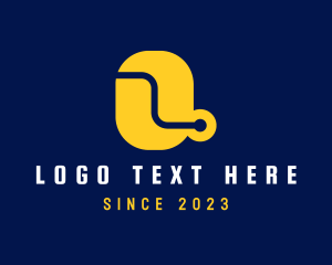 Application - Digital Circuit Letter Q logo design