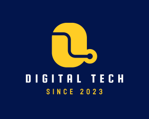 Digital - Digital Circuit Letter Q logo design