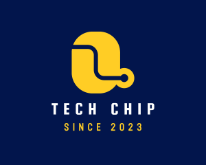 Chipset - Digital Circuit Letter Q logo design