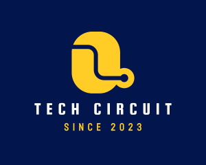 Circuitry - Digital Circuit Letter Q logo design