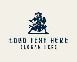 Shogun - Strong Samurai Warrior logo design