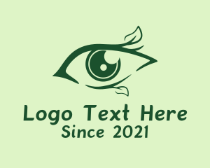 Visual - Green Natural Eye logo design