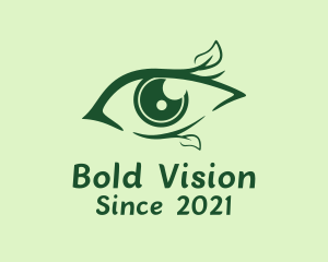 Green Natural Eye  logo design