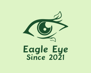 Green Natural Eye  logo design