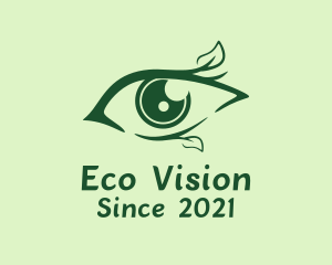 Green Natural Eye  logo design