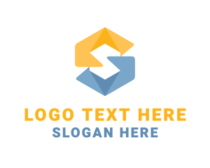 Solutions - Hexagon Diamond Business Letter S logo design