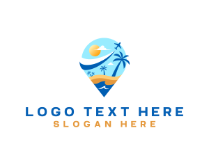 Jet - Travel Location Beach logo design