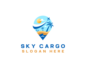 Travel Location Beach logo design