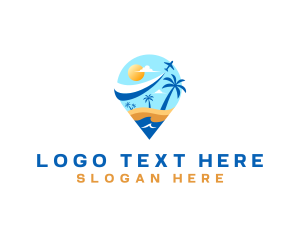 Sky - Travel Location Beach logo design
