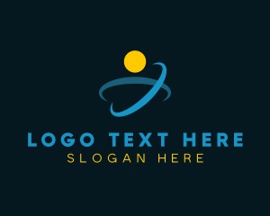 Ring - Ring Orbit Human logo design