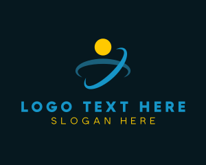 Person - Ring Orbit Human logo design