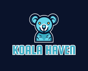 Blue Koala Team Mascot logo design