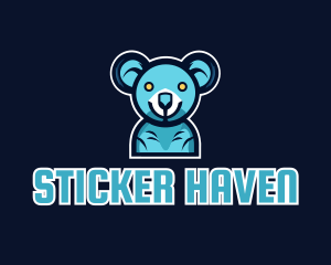 Blue Koala Team Mascot logo design