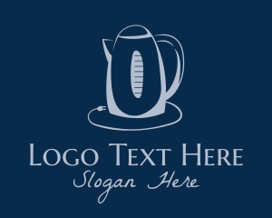 Tea Pot - Electric Kettle Line Art logo design