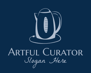 Electric Kettle Line Art logo design