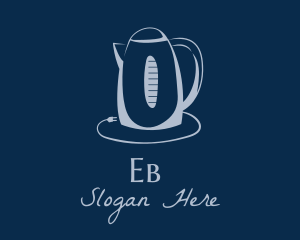 Coffee - Electric Kettle Line Art logo design