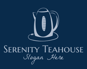 Electric Kettle Line Art logo design