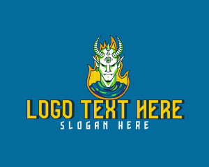 Satan - Horned Monster Avatar logo design