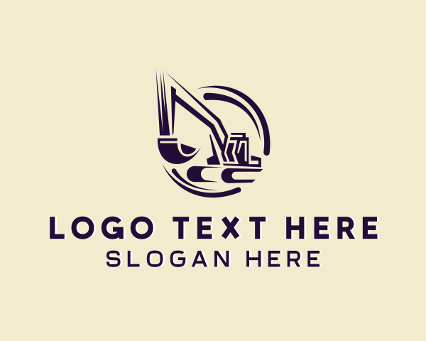 Machinery - Industrial Backhoe Machinery logo design