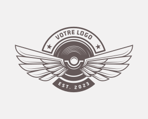 Dumbbell - Wing Fitness Gym logo design