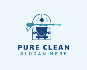 Chair Furniture Pressure Wash logo design