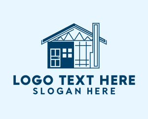 Roof - Residential House Construction logo design