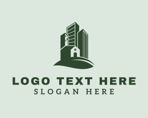 Office Space - Green Property Developer logo design