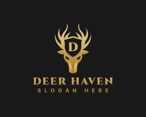 Royalty Shield Deer logo design